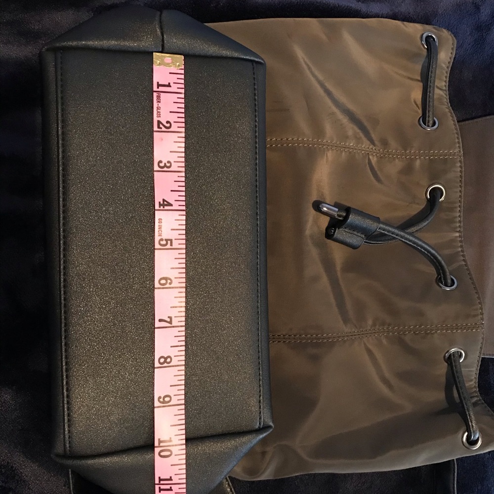 Olive Green Drawstring Backpack - Picture 4 of 5